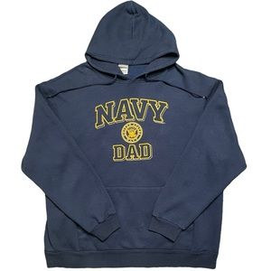 Vintage Navy Dad pullover hoodie sweater